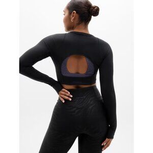 New Athleta L  Simone Biles Transcend Open Back Top Black Large